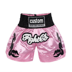 Shorts de Muay Thai décontractés pour hommes, personnalisés, 100% polyester, taille haute avec design brodé - Product Image 5