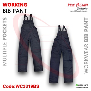 Ropa de trabajo, mono, pantalones con pechera de trabajo de seguridad con múltiples bolsillos, seguridad personalizada en general para trabajadores, seguridad de alta calidad - Product Image 4