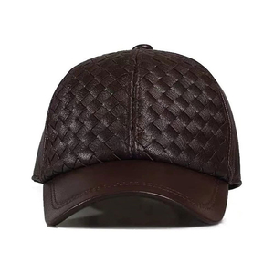 Customized Logo Wholesale Leather Vintage Baseball Cap Autumn Thickened Windproof Warm Baseball Cap - Product Image 2