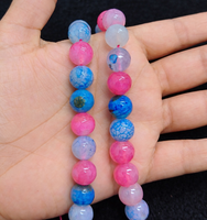 Vente en gros de perles rondes facettées en onyx naturel de 8 à 10 mm pour la fabrication de bijoux, multicolores, marque Jaunty MGB-237