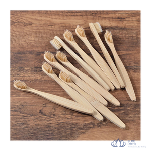 VENTES CHAUDES |   Brosse à dents biodégradable à manche bleu, poils moyens, réutilisable, format voyage, pour l'hygiène quotidienne, vente en gros - Product Image 1