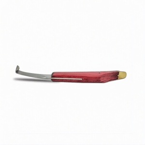 Knife-J2 de sabot à manche en bois pour gaucher, outil de maréchal-ferrant à lame en acier inoxydable pour l'entretien des sabots de cheval et de vache - Product Image 1