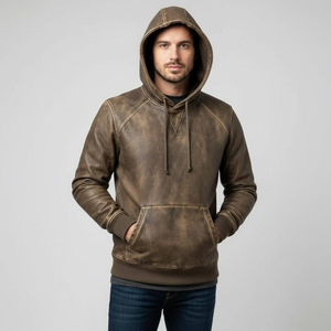 Custom Men's 100% Polyester Oversized Windproof Hooded <b>Jacket</b> Casual Fashion Hoodie Streetwear OEM Factory Direct Wholesale - Product Image 4