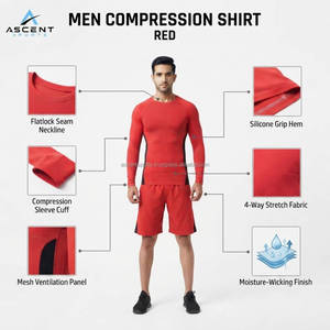 Gym Compression Shirt Men Long Sleeve Performance <b>Athletic</b> Top Quick Dry Base Layer Running Fitness Sports Clothing OEM ODM - Product Image 6