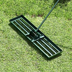 Rastrello Livellante per Prato in Acciaio Inox 42 X 10 Pollici con Manico Ergonomico per Giardinaggio e Paesaggistica - Product Image 2