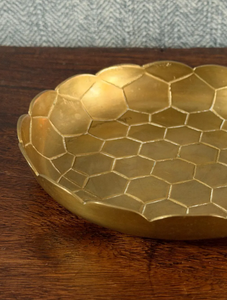 Handmade Serving Brass color Aluminum metal <b>Decorative</b> <b>Plate</b> Trays Plated Finished Hotel Serving Tray Home and Table Decoration - Product Image 5