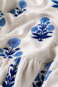 Falda Larga Bohemia de Algodón con Estampado Floral Mediterráneo, Estilo Griego, de Secado Rápido, para Mujer, Ideal para la Playa o Resort - Product Image 6