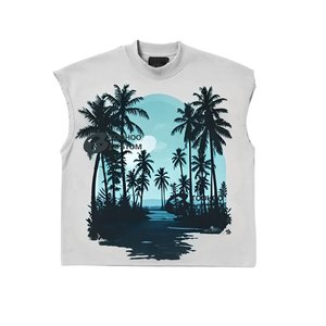 2026 Men's Vintage Sleeveless <b>Shirt</b> High Quality Soft Cotton Acid Wash Vest Custom Logo Hip Hop Street Vest Sleeveless T-<b>Shirts</b> - Product Image 3