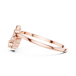 Anillo minimalista con diamante de corte redondo cultivado en laboratorio, engastado en oro rosa de 18 quilates, para compromiso, boda, regalo de San Valentín para mujeres. - Product Image 2