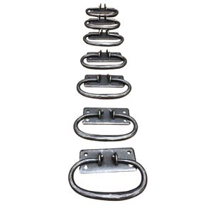 Poignée de porte décorative minimaliste avec anneau de traction en fer métallique thermolaqué pour cuisine et portails - Product Image 1