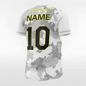 Camisetas de Béisbol Personalizadas con Nombre de Equipo, Logotipo y Número, Manga Corta, Cuello en V, para Hombre, con Botones, Transpirables y Cómodas - Product Image 4