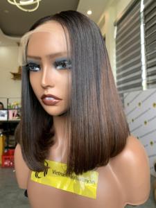 Vente en gros de cheveux humains vierges alignés avec des cuticules crues 100% Remy Grade Bone Straight Double Drawn vendeurs de paquets de cheveux crus vietnamiens - Product Image 5