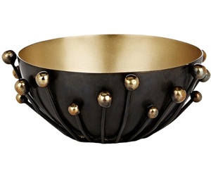 Cuenco de rama de 3 secciones para decoración del hogar personalizado de alta demanda moderno texturizado aluminio manzana Plata nuevo Metal hecho a mano abstracto - Product Image 3