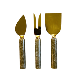 2026 Latest Design Modern Simple Stainless Steel <b>Cheese</b> <b>Knife</b> <b>Set</b> Resin Stone Design 7 Inch Eco-Friendly Dishwasher Safe Home - Product Image 6