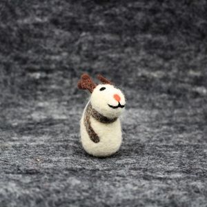 Handmade Wool Felt Reindeer <b>Christmas</b> Ornament Needle Felted Animal Tree Hanging Decoration <b>Scarf</b> Pendant - Product Image 4