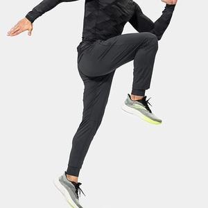 Custom Front And Back Zipper Puller Men Mechanical Stretch Woven Fabric Gym Quality Made <b>Trouser</b> For Gym Anaerobic Exercise - Product Image 2