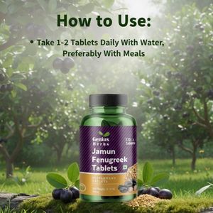 Tabletas Botánicas de Fenogreco Jamun, Mezcla de Plantas 100% Natural, Acabado Suave, Estilo de Vida Saludable, Paquete de Semillas Prensadas - Product Image 6