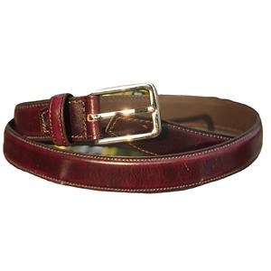 Ceinture en cuir faite à la main pour homme avec boucle western en fer, style décontracté, broderie artisanale - Product Image 1