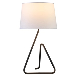 Lámpara de Mesa Metálica Vertex Loop con Base Geométrica de Hierro y Pantalla de Tela Premium, Iluminación Ambiental Suave para Interiores Contemporáneos - Product Image 2