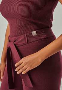 Conjunto Casual de Dos Piezas para Mujer, Color Sólido, Manga Larga, Ropa de Dormir - Product Image 4