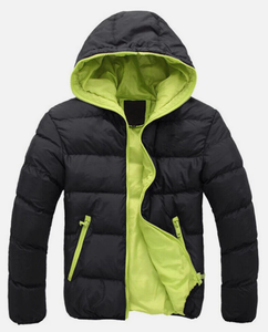 <b>Men</b> Winter Hooded Bubble <b>Jacket</b> Waterproof Quick Dry Breathable Lightweight <b>Warm</b> Quilted Casual Full Zip Regular Fit Outdoor - Product Image 1