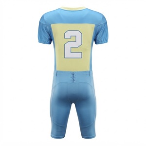 Uniformes de football américain respirants à manches courtes, conception et personnalisation gratuites, impression numérique, impression par transfert thermique - Product Image 2