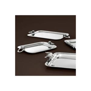 Bandeja de Servicio Decorativa de Acero Inoxidable, Vajilla Contemporánea para Mesa de Comedor, Duradera, para Presentación de Alimentos, para Hoteles, Restaurantes y Hogares - Product Image 4