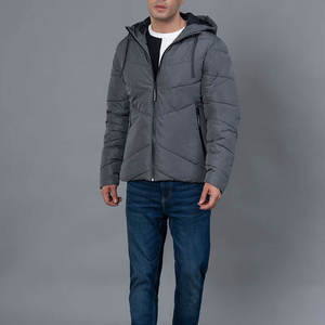 Blousons matelassés à capuche personnalisés brodés en gros, faible MOQ, imperméables, écologiques, fournisseur pour marques de streetwear, hiver - Product Image 5