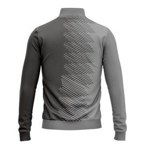 Sudadera Gris de Dos Tonos con Cierre de Cremallera de 1/4 para Hombre, Top de Entrenamiento de Fútbol, Chándal de Fútbol, Jersey de Manga Larga con Cierre de Cremallera, Ropa Deportiva para Equipos - Product Image 2