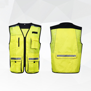 Gilet de sécurité respirant en maille, gilet de travail, gilet de sécurité réfléchissant lumineux avec poche, vêtements de sécurité ajustables - Product Image 3