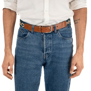Ceinture Polo en Cuir Véritable Personnalisée, Ceinture Tressée Faite Main avec Logo Personnalisé, Ceintures Polo Souples en Cuir Véritable, Sacs et Étuis OEM LPB-0089 - Product Image 3