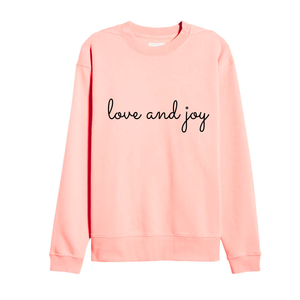 Love And Joy Sweat-shirt à col rond pour femme en coton jaune avec motif de lettres imprimées, coupe régulière, manches longues, automne - Product Image 3