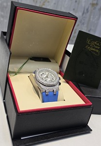 Reloj de Pulsera de Moissanita con Acabado Brillante de Calidad Premium y Engaste Completo de Piedras para Hombre, Ideal para Fiestas y Regalos - Product Image 4