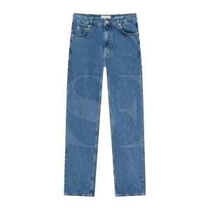 Jeans de haute qualité, pantalons personnalisés, jeans baggy unis 2026, jeans oversize pour hommes, style streetwear, jeans unisexes délavés - Product Image 1