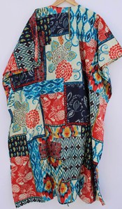 Bata de algodón para mujer con estampado floral, cuello en V, sin mangas, cierre de encaje, informal, de verano, ecológica y transpirable - Product Image 4