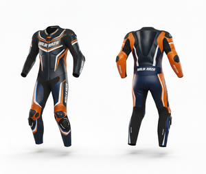 Combinaison de moto en cuir de vache pleine fleur de montagne |   Marquage de marque privée personnalisé |   Cuirs respirants de qualité professionnelle pour la course et la sécurité - Product Image 6