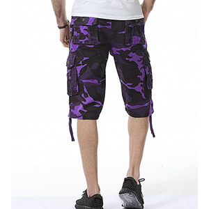 Shorts en jean stretch décontractés et écologiques pour hommes, bleu/noir, avec logo personnalisé, taille haute et fermeture boutonnée - Product Image 3