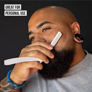 Best Selling Professional Slide Lock <b>Straight</b> Razor Ultra Exposed 2mm Blade Barber Shavette Sharp Close Shaving Grooming Tool - Product Image 5