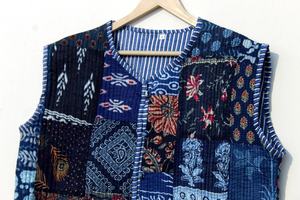 Chaqueta Acolchada de Algodón para Mujer, Abrigo con Parche Hecho a Mano de Estilo Indio Abierto, Abrigos Bohemios, Novedad - Product Image 5