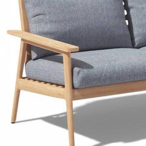Two Seater Corner <b>Sofa</b> Blue with Solid Wood Frame <b>Materials</b> and Durable <b>Material</b> for Home Furniture - Product Image 4