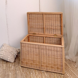 Competitive price <b>container</b> <b>box</b> trunks rattan trunk top selling storage chest large hamper baskets - Product Image 1
