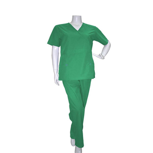 Anti-Wrinkle V-Neck Medical Scrubs <b>Set</b> for Women Short Sleeve Top Jogger Pants <b>Doctor</b> Nurse Hospital Uniform - Product Image 4