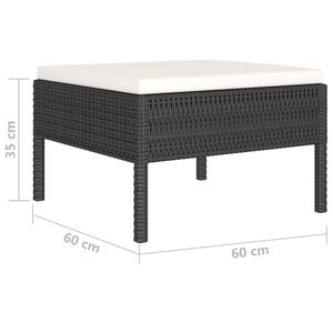 Set di Mobili da Giardino in Nero e Bianco Crema - Product Image 6