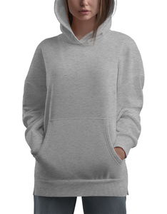 Sweats à capuche femme 100% coton 280 GSM Polyester-coton polaire hiver devant brodé imprimé lavé à l'acide hiver - Product Image 2