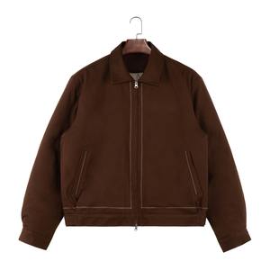 Abrigo de invierno para hombre, personalizado, de algodón, con forro de sarga, manga larga, con botones y cremallera, para hombre, manga completa - Product Image 1