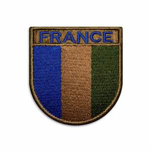 Custom French National <b>Flag</b> Embroidered Patch Lace PVC 3D Hook Loop for Sewing Clothing European National <b>Flags</b> Collection - Product Image 2
