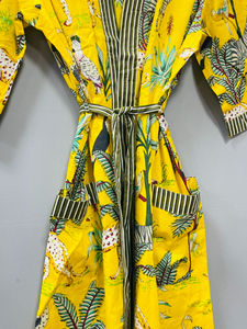 Kimono de Algodón de Lujo con Estampado Floral, para Verano e Invierno, con Cordón Ajustable, Regalo para Damas de Honor, Ropa de Estar por Casa y Playa - Product Image 6