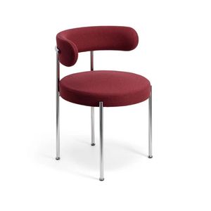 Chaise de salle à manger de style européen, luxe, minimaliste, haut de gamme, design moderne, métal léger - Product Image 2