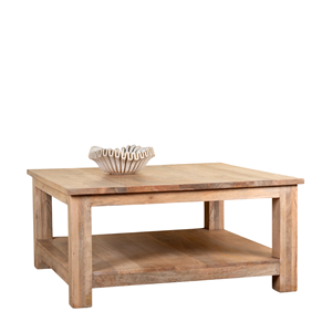 Mesa de Centro Moderna de Madera de Mango Sólida, Forma Cuadrada Natural, Duradera, para Hogar, Oficina o Comercio, Tamaño Personalizado, para Sala de Estar - Product Image 2