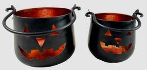 Maceta Metálica Decorativa con Forma de Calabaza de Halloween, con Asa, para Plantas de Interior y Exterior, Jardín, Balcón - Product Image 6